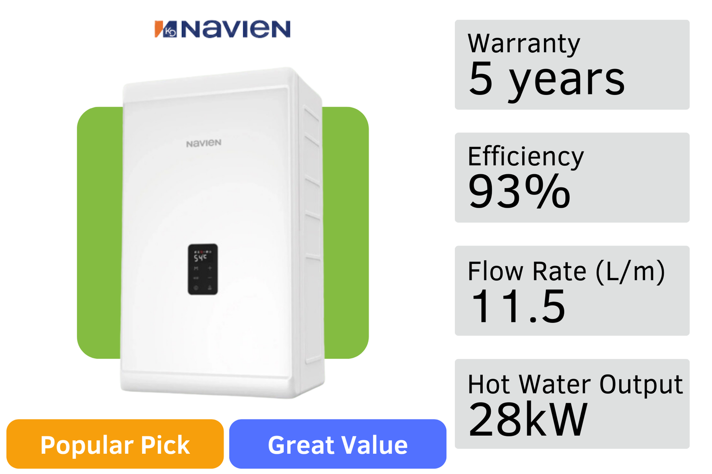 Navien NCB 300 28kW Combi Boiler Swap