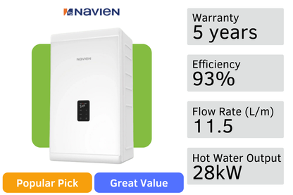 Navien NCB 300 28kW Combi Boiler Swap