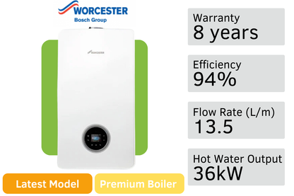 Worcester Bosch Greenstar 8000+ 36kW Combi Boiler Swap